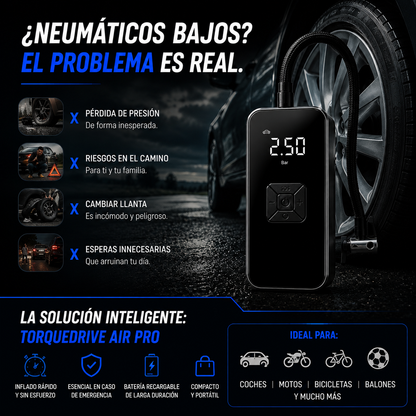 TorqueDrive Air Pro Compresor Portátil Inteligente