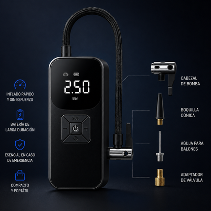 TorqueDrive Air Pro Compresor Portátil Inteligente