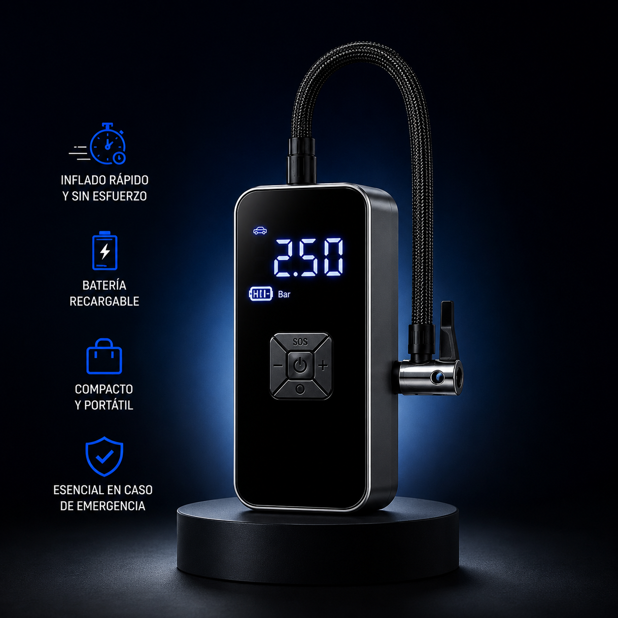 TorqueDrive Air Pro Compresor Portátil Inteligente